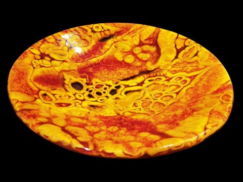 583 Amber - Round Flat Dish