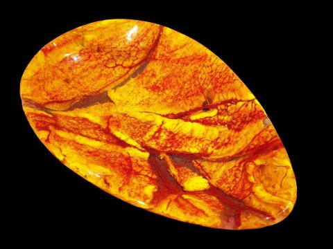 588 Amber - Large Drop Dish